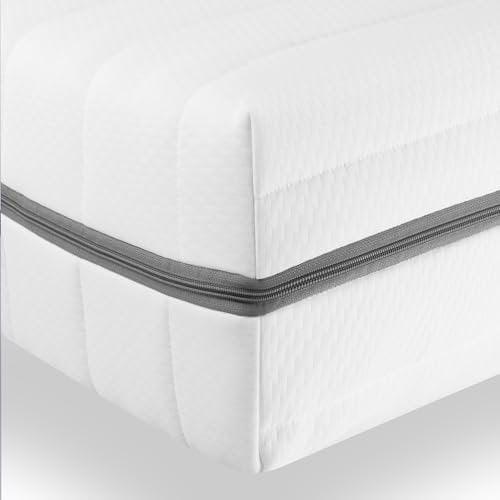 Sleepneo - Orthopädische 7 Zonen Matratze 90x200 - Höhe ca. 18cm - Härtegrad H3 & H4 - Kaltschaummatratze ergonomisch stützend - Oeko TEX & CertiPUR Zertifiziert