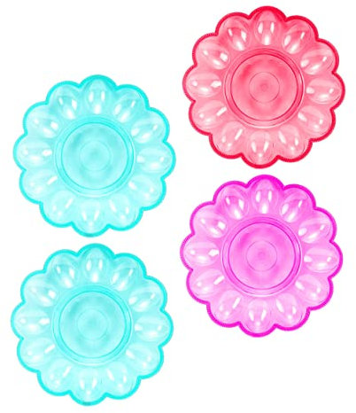 Gadpiparty 4 Stück Eierhalter Aus Kunststoff 24x3cm Eieraufbewahrung Tabletts Zur Stabilen Lagerung Platzsparend Für Küche Und Esszimmer