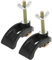 Lurrose 2 Pièces Plateau de machine à graver pinces à usage intensif clips pinces pince de levage de plaque pinces pour l'artisanat pinces à plaque chauffante kit de serrage Plastique Noir
