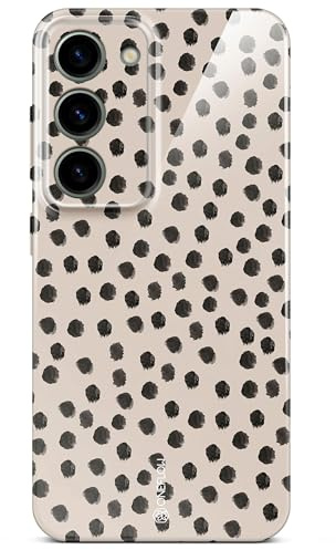 ONEFLOW Splash Cover für Samsung Galaxy S23 Hülle mit Design Muster, Designer Case Handy Schutzhülle mit Kameraschutz, Hardcase Bedruckt dünne Handyhülle, Punkte Cookies Cream