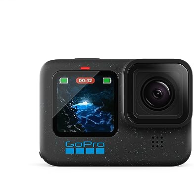GoPro HERO12 Black - Waterproof Action Camera with 5.3K60 Ultra HD Video, 27MP Photos, HDR, 1/1.9 Image Sensor, Live Streaming (Renewed)