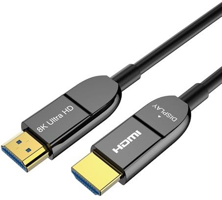 Anehmeta Cable HDMI de fibra óptica 8K, 3 metros, largo activo HDMI 2.1, 48 Gbps, ultra alta velocidad, 8 K @ 60 Hz, 4 K @ 120 Hz, HDR10 eARC 3D HDCP 2.3, compatible con portátil, monitor, PS5, PS4