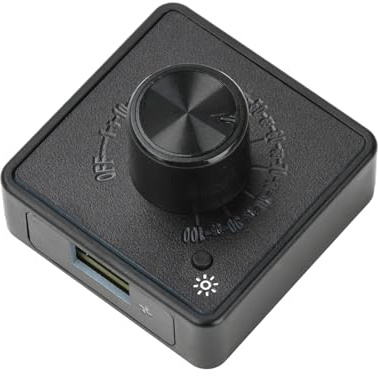 4-Wire Fan Compact Speed Controller 5V 12V Input PD60W Fast Charging and Backlight Design Fan Speed Control
