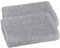 PremiumShop321 2er Set Saunatuch 70x200 cm - 500g/m² Schriftzug Sauna-grau