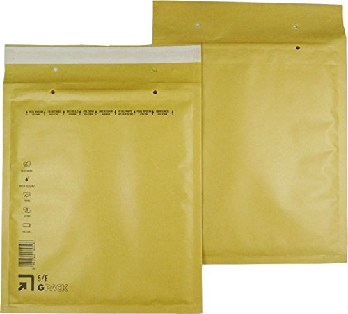 25 Stück Luftpolsterumschlag Luftpolstertasche Versandtasche 5/E 240x275 mm braun