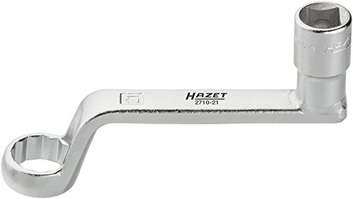 HAZET Fall Adjustment Special Tool (Square 12.5 mm (1/2 inch), External Double Hexagonal Profile 21 mm) 2710-21 | Drive 1/2 inch (12.5 mm) square hollow, output outer profile double hexagon, SW 21 mm, 219 g, special tool allows: