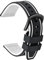 ULLCHRO Bracelet Montre Remplacer Silicone Bracelet Montre Bicolore - 20, 22, 24, 26mm Caoutchouc Montre Bracelet avec Acier Inoxydable Boucle Noir (20mm, Noir et Blanc)