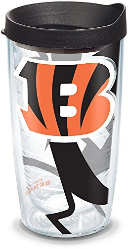 Tervis 1291529 Cincinnati Bengals Gobelet avec couvercle Tritan Transparent