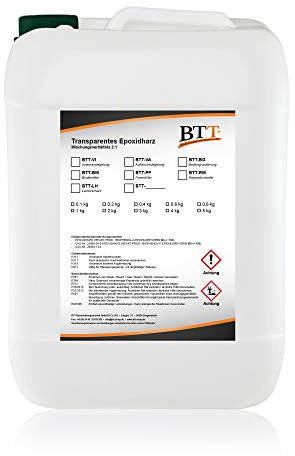 BTT-VA transparente 2K Epoxidharz Bodenversiegelung für Bodenbeschichtung im Außenbereich (bis zu 12m²) Topcoat Kratzerschutz Gießharz Bodenharz Versiegelung