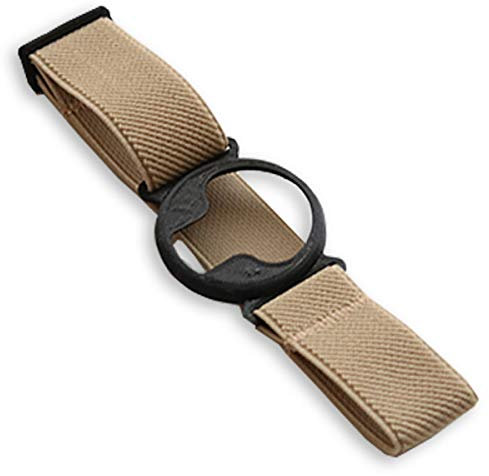Diasticker® | Enlite Guardian - Fixierband | Flexibel - Wasserfest - Starker Halt | Armband zur Befestigung, Sensor-Schutz, Fixierung | Halter: Schwarz (Medium: 25-35 cm, Beige)