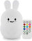 Tekemai Kaninchen Nachtlicht, Nachttischlampe für Kinder, Babyzimmerlampe zum Stillen, sicher, bruchfest, einstellbare Helligkeit & Farbe, Touch Control + Fernbedienung - Kaninchen