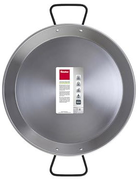 Metaltex - Paellera Acero Pulido INDUCCION 8 Raciones 38 cm