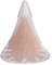 BABYONLINE D.R.E.S.S. Frauen Kathedrale Hochzeitsschleier 2 Tier lange Brautschleier Spitze Pailletten mit Kamm Weiß