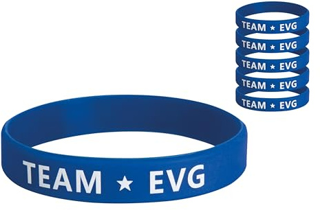 P'tit Clown re66606 – 6 Armbänder Team EVG, Blau, One Size, Gummi, Kein Edelstein