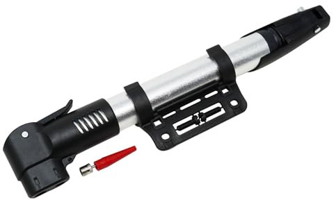 Laxzo ® Bicycle Pump Mini Bike Pump - Aluminum Alloy Cycle Pump for Presta & Schrader Valve, Portable Lightweight Bike Tyre Pump Fast Tyre Inflation Mini Air Pump For Mountain Road Bike Ball Pump