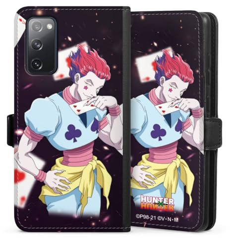 DeinDesign Klapphülle kompatibel mit Samsung Galaxy S20 FE Handyhülle aus Kunst Leder schwarz Flip Case Hisoka Morow Hunter x Hunter Anime