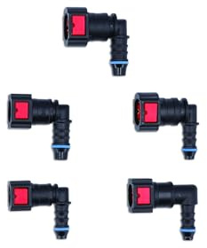 Connect 34228 Assorted 90° Angled AdBlue® Quick Connectors 15pc, Black
