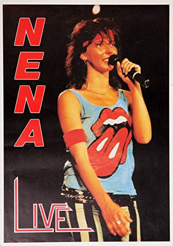 TheConcertPoster Premium Poster/Plakat DIN A1 Wanddeko Live Konzert Veranstaltung Nena - Live In Concert, No Towwn 1984, 61 x 82 cm