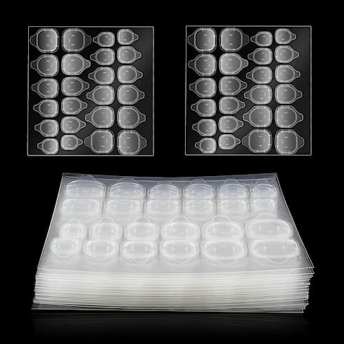 20 Sheets Double Side Glue Nail Sticker