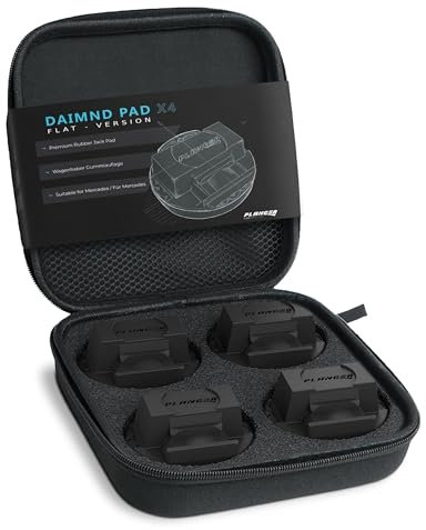 PLANGER® - Wagenheber Gummiauflage FLACH (für Mercedes-Benz) auf Rangierwagenheber - Schützt PKW und SUV durch Form und Gummi - 4 Stück