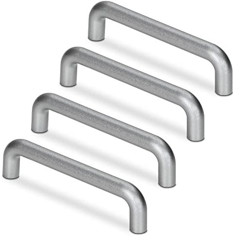 Mavö 4 Stück Schubladengriff 96mm Lochabstand, Griff für Möbel Möbelgriff Kunststoff Chrom matt Odysy