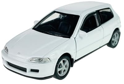 Welly 1982 Civic V Weiss ca 1/34-1/39 Metall Modell Auto Die Cast Neu im Kasten