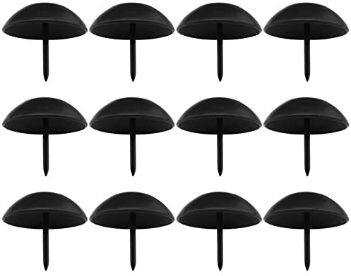 EMSea Nägel für Polstermöbel, Nägel, Antik-Schwarz, für Sofa, Betten, Tischler, Wände, 30 x 25 mm, 12 Stück
