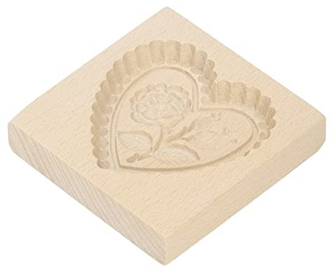 Keks-Stanzform, Niedliches Muster, Wiederverwendbar, Geschnitzt, Waschbar, Keksform aus Holz, Abgerundete Kante, Keks-Backen, Keks-Stanzform (Liebe Herz und Rose)