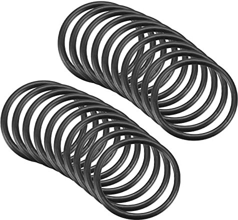 QUARKZMAN 20 Stücke Nitrilkautschuk Gummidichtung Runde Unterlegscheibe 24mm x 20mm x 2mm für Wasserhahn Klempner Reparatur Dichtung Verbindung, Schwarz