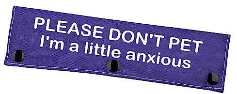 Zuo Bao Dog Leash Sleeve Please Don't Pet I'm A Little Anxious (Little Anxious) - 22cm x 6cm