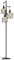 Lampop Stehlampe Wohnzimmer Standing Lamp Vintage Dimmbare Stehleuchte Industrial Benötigt E27 Glühbirne Retro Floor Lamp Schwarz Stehlampe für Schlafzimmer Restaurant (Ohne Glühbirne)