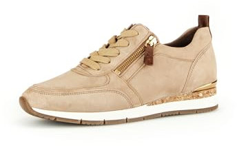 Gabor Damen Low-Top Sneaker, Frauen Halbschuhe,straßenschuhe,Strassenschuhe,Sportschuhe,Freizeitschuhe,Caramel/Camel(Gold,40 EU / 6.5 UK