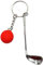 NISCAYA Porte-clés en métal en forme de mini balle de golf pour téléphone de voiture, porte-clés pour les amateurs de sport, cadeau pour les fans de sport, Rouge, M