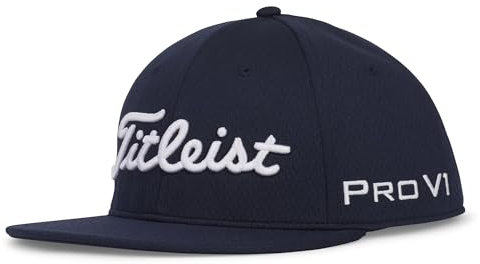 Titleist Herren Tour Elite Flat Bill Golfmütze, Marineblau × Weiß, 57.0-59.0 cm