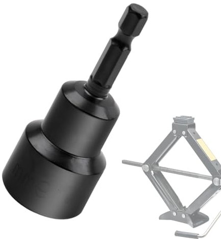 Bvizyelck Nivellier-Scherenheber-Steckschlüssel-Adapter, RV-Nivellier-Scheren-Wagenheber-Steckschlüssel-Adapter,Schlagschrauber-Innensechskant | Magnetischer Bit-Innensechskant-Steckschlüssel,
