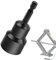 Bvizyelck Nivellier-Scherenheber-Steckschlüssel-Adapter, RV-Nivellier-Scheren-Wagenheber-Steckschlüssel-Adapter,Schlagschrauber-Innensechskant | Magnetischer Bit-Innensechskant-Steckschlüssel,