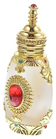 Angoily Flacon Parfum Vide Vintage Rouge Pour Huiles Essentielles Bouteille De Verre Moyen-orient Portable Pour Voyager Et Stockage De Parfum