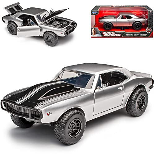 Generisch Chevrolet Camaro Z28 Silber Roman Silber Fast and Furiuos 7 1/24 Jada Modell Auto