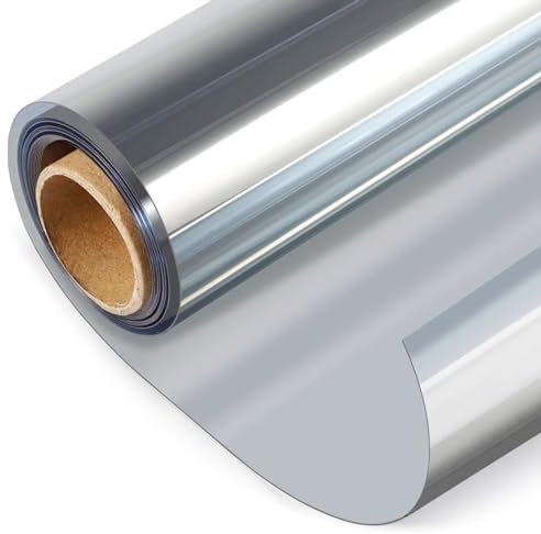 Vinilos Espejo para Ventanas, Lámina Electricidad Estatica Protector Solar Privacidad, Película Adhesiva, Vinilos para Cristales,Película De Protección UV 99% Película De Privacidad, Plateado (Color