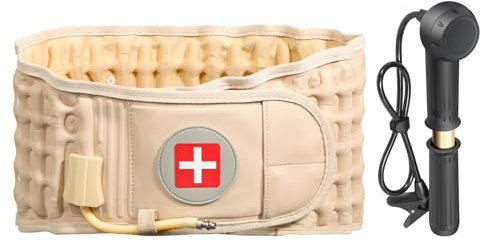 Oramuon Cintura di Supporto Lombare, Cintura Lombare Gonfiabile per Decompressione Vertebrale, Sollievo dal Dolore per Sciatica e Mal di Schiena, Adatta per Uomini e Donne