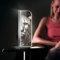 Luverre Tischlampe | LED-Leuchte | Glas-Leuchte mit Gravur für Nachttisch, Kommode, Wohnzimmer | Tiere, Afrika (Gepard, Rechteck | silber)