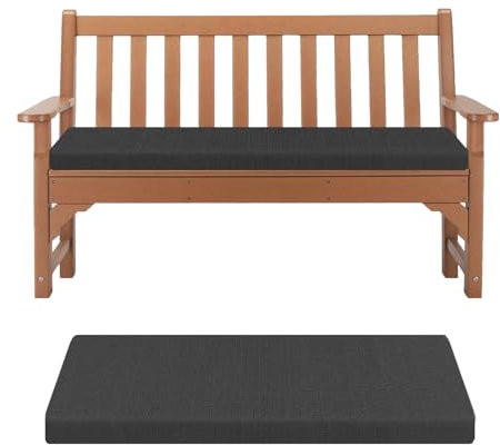 Kimgull Bankauflage Sitzkissen Bank Auflage Ersatzpolster Schwamm Bankkissen Mit Reißverschluss Abnehmbarem Schlippabsicher Stuhlkissen Für Schaukeln Fensterbank (80X40X5CM Schwarz)