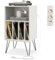 COSTWAY Meuble Tourne-Disque Vinyle avec Prise,Table d’Appoint avec Station de Charge,2 Prises,1 USB,1 Type-C,Pieds en Métal,Bout de Canapé,Support Tourne-Disque pour Salon Chambre (Blanc)