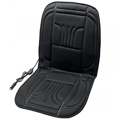 BURI KFZ Sitzheizung Carbon Basic Autositzheizung 2 Heizstufen beheizbare Sitzauflage - Heizmatte Heizkissen 12V, Schnellaufheizung Sitzauflage 12v mit Überhitzungsschutz