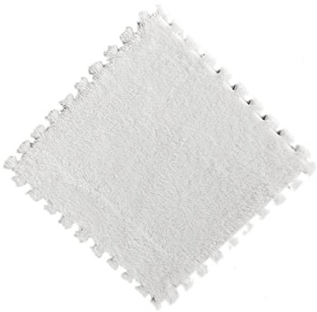 Soft Shaggy Rugs Fluffy Carpets Interlocking Floor Tiles Non-Slip Splicing Carpet Floor Tiles DIY Size 3 Washable for Indoor Outdoor Residential