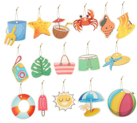 Garneck 16pcs Summer Tree Decorations - Tropical Hanging Ornaments for Beach Luau - Aloha Parties Spring Celebrations and Birthday Weddings for Twig Tree Decor and Festive