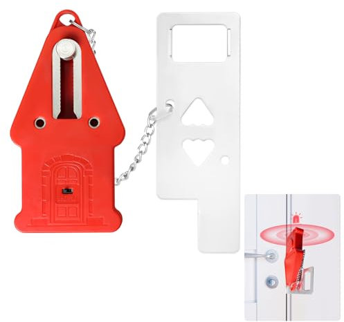 AceMining Portable Door Lock with Door Stop Alarm,Emit an Alarm Sound of 80dBfor Additional Safety and Privacy,Perfect for Traveling Hotel Home Apartment College