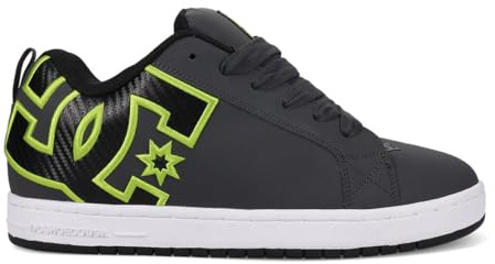 DC Herren Court Graffik Skateschuh, Grau/Schwarz/Grün, 39 EU