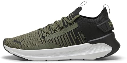 PUMA Herren SOFTRIDE Symmetry Fuzion Laufschuhe 42.5, Loden Green Black Feather Gray