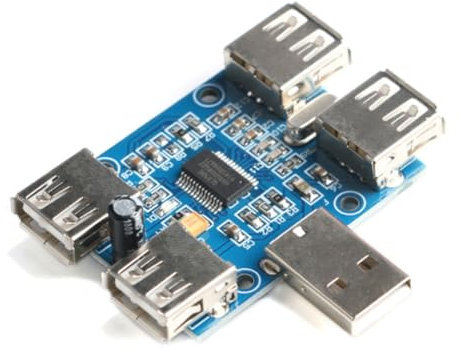 Knoruley GL850G Chip Equipped 4-Port USB 2.0 Hub for USB Lighting and Other Related Devices